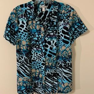 Dana Buchman Button Down Blouse size Medium